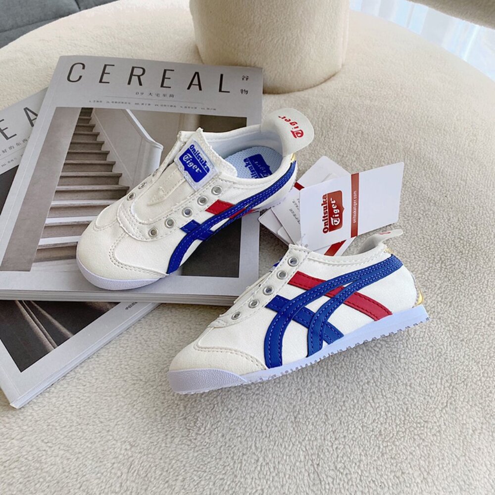 Onitsuka Tiger by Asics White Canvas Slip-On Sneakers for Kids